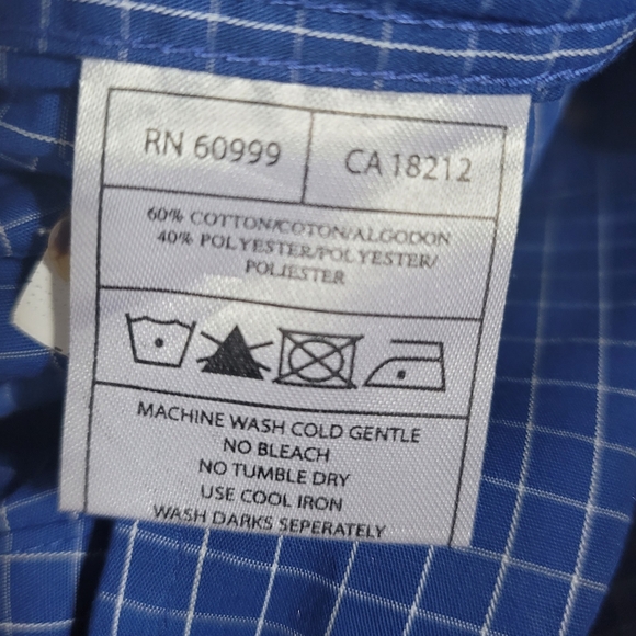 ANTIGUA Men's Checkered Pattern Dress Shirt w. Giants Logo Embroidered, Size M - Picture 9 of 9